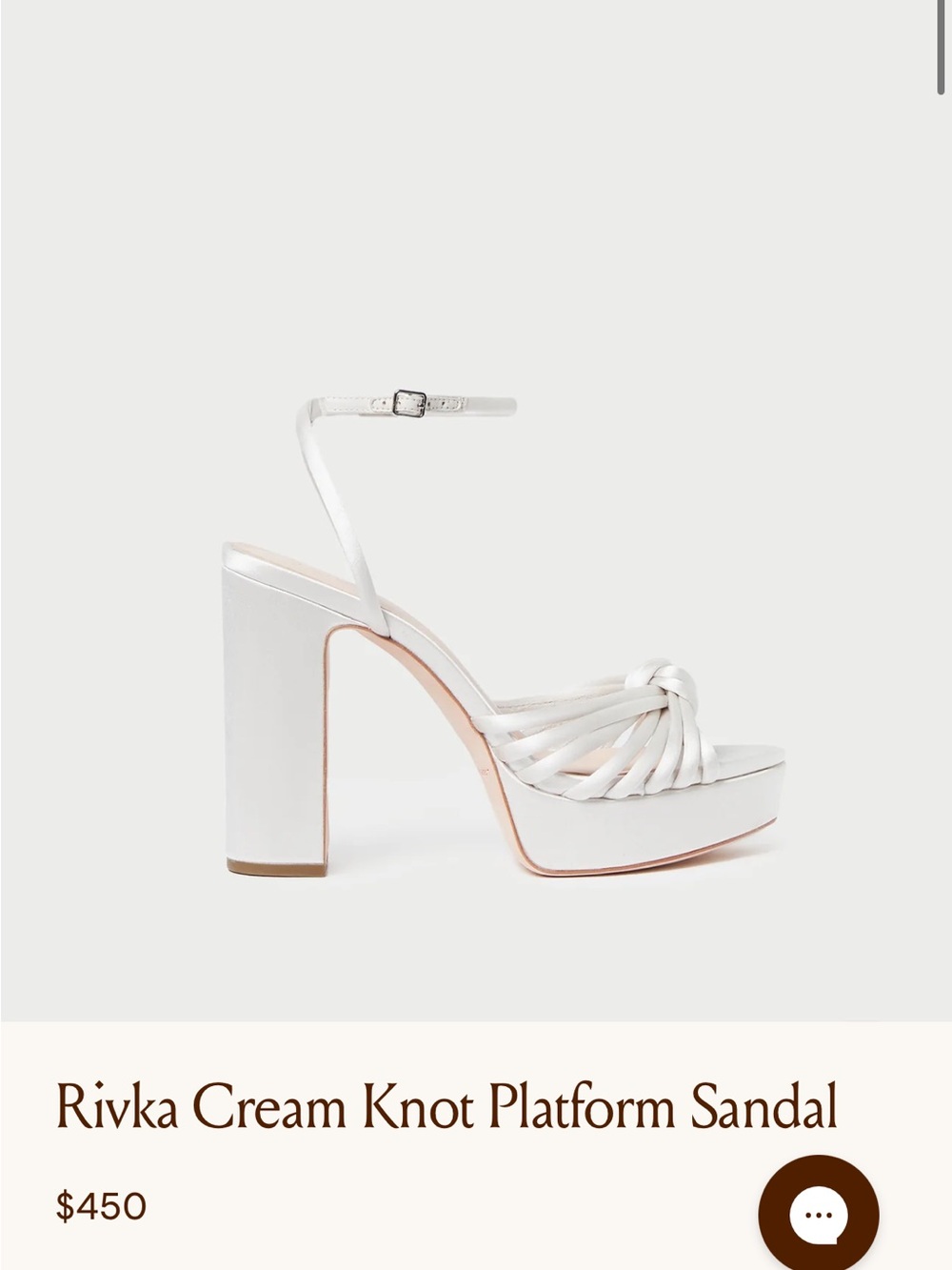 Loeffler Randall Cream Knotted Platform Sandal